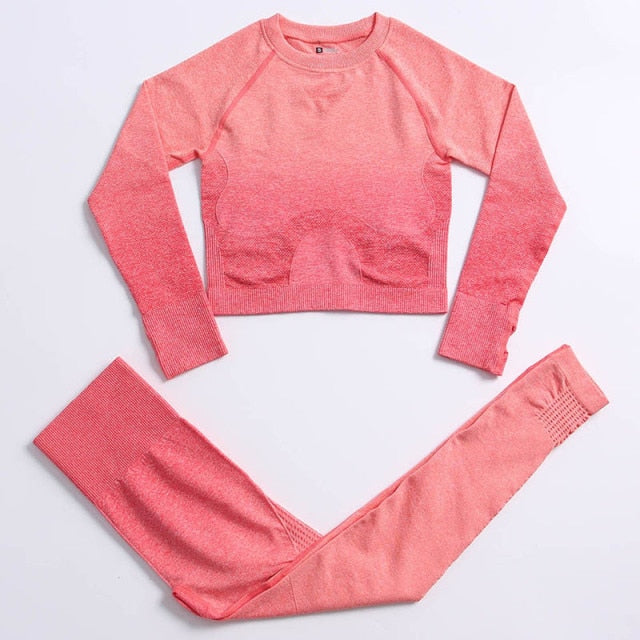 Sport set with a long-sleeved top