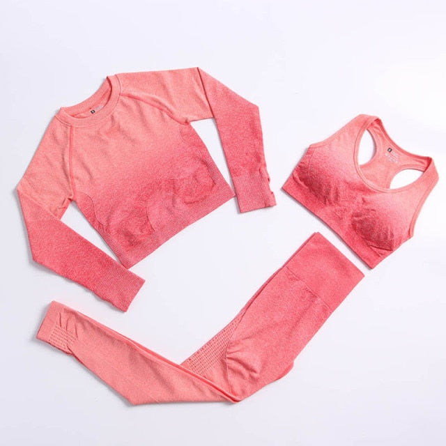 Sport set with a long-sleeved top