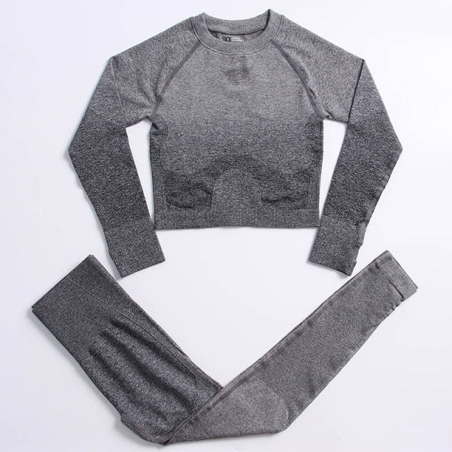 Sport set with a long-sleeved top