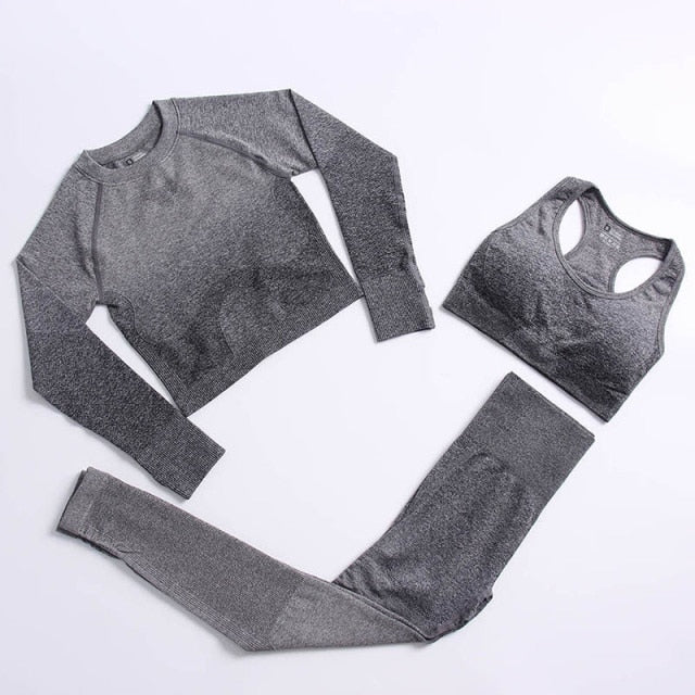 Sport set with a long-sleeved top