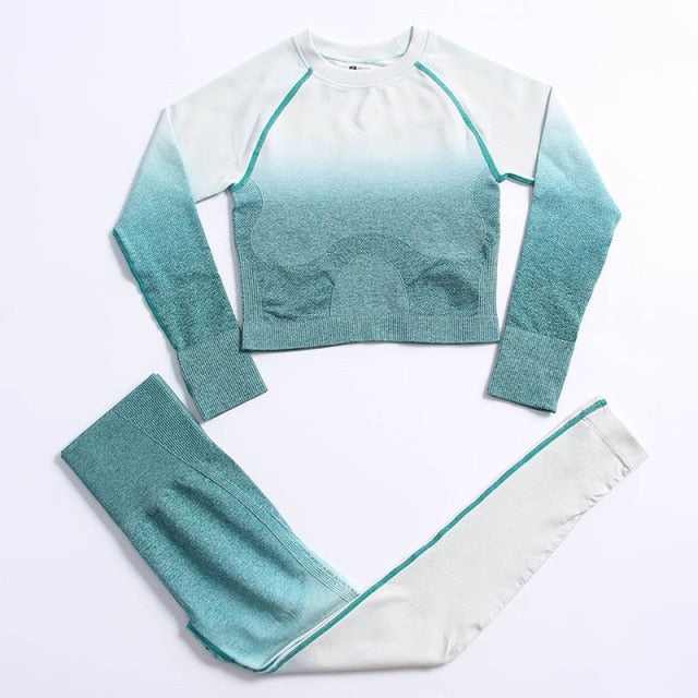 Sport set with a long-sleeved top