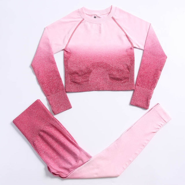 Sport set with a long-sleeved top