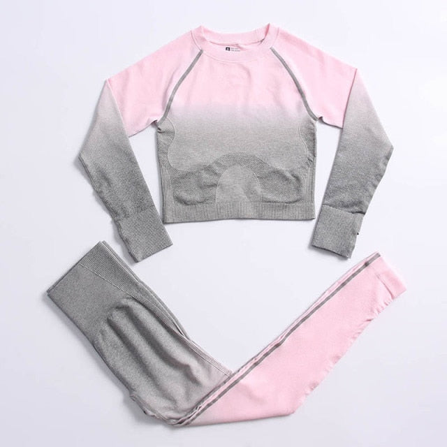 Sport set with a long-sleeved top