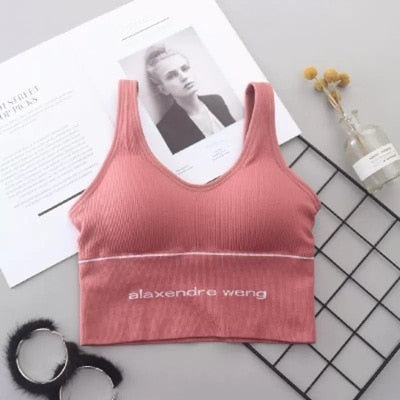 U-shaped sports bra