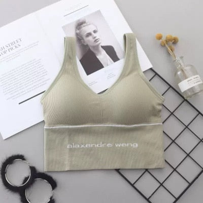 U-shaped sports bra