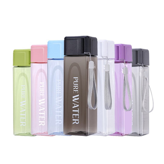 500ml pure WATER squared water bottle