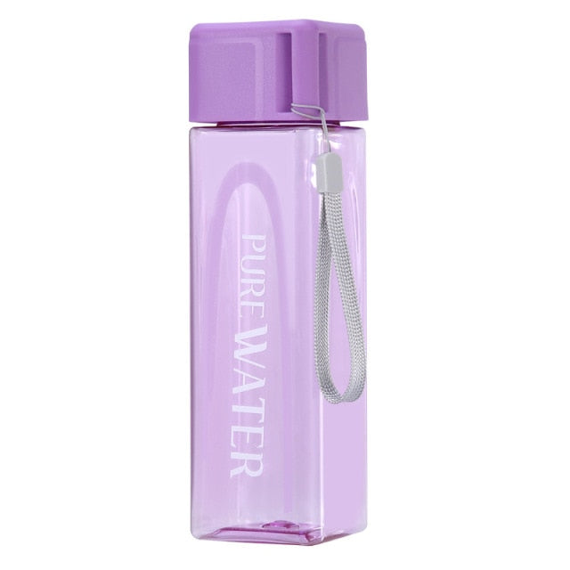 500ml pure WATER squared water bottle