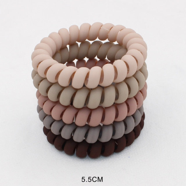 5 PACK - spiral hair bands