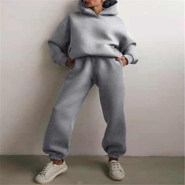 2 piece warm hooded sets- hoodie and sweatpants