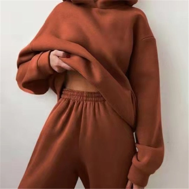 2 piece warm hooded sets- hoodie and sweatpants