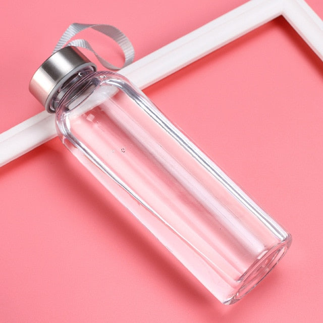 Transparent drinking bottle