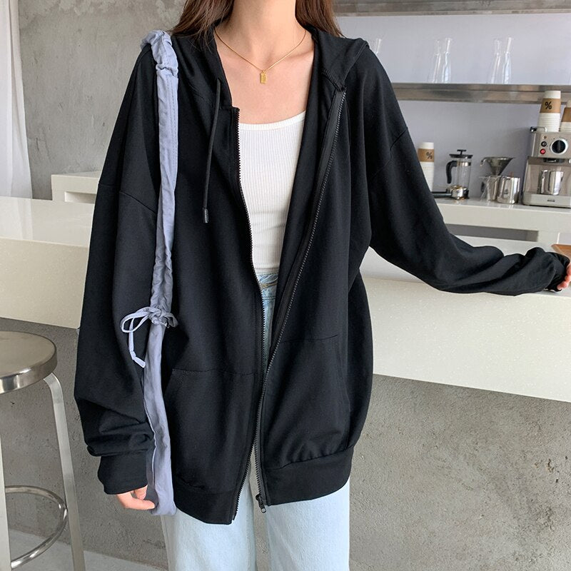 Zip up oversized hoodie