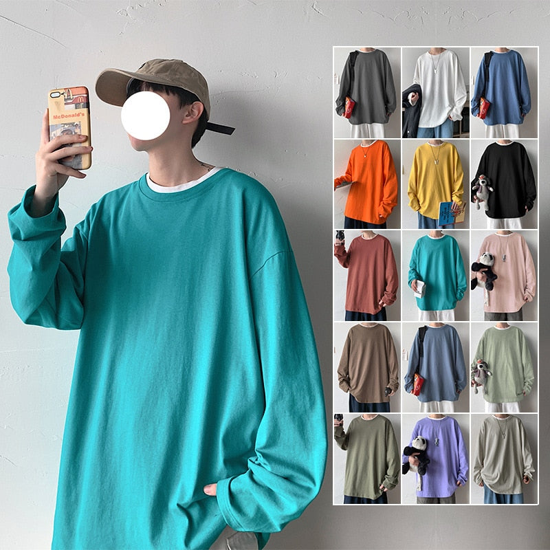 Oversized long-sleeved shirt