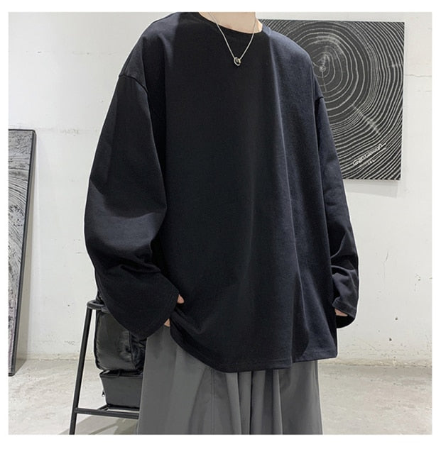 Oversized long-sleeved shirt