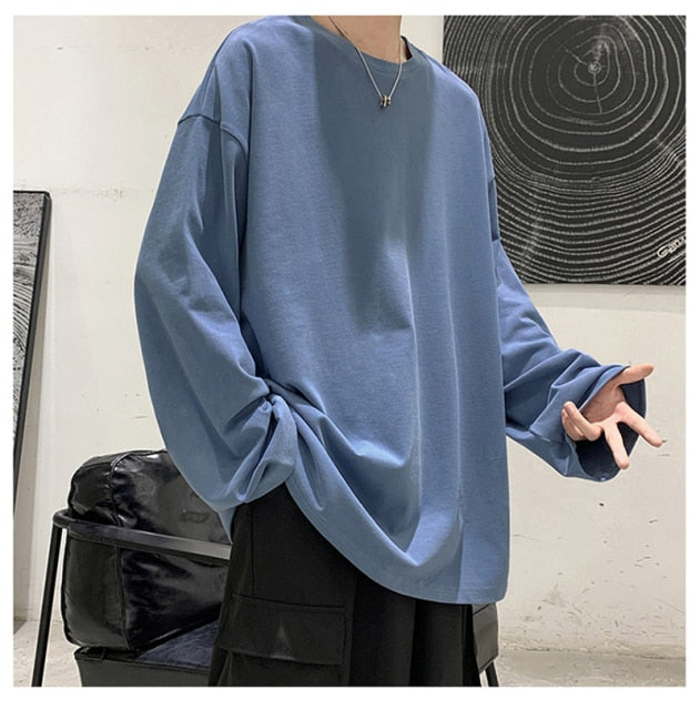 Oversized long-sleeved shirt