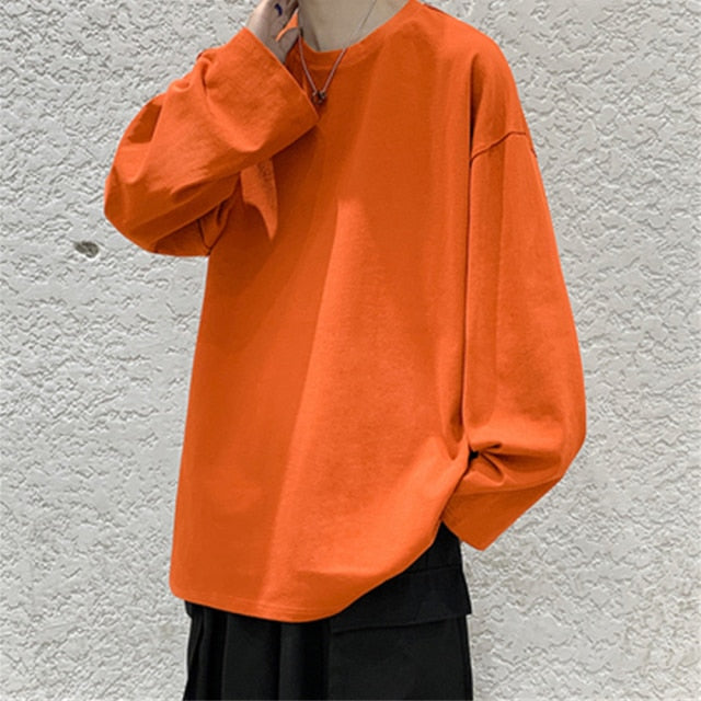 Oversized long-sleeved shirt