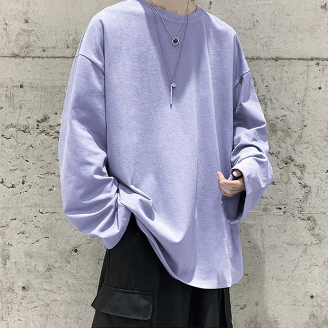 Oversized long-sleeved shirt