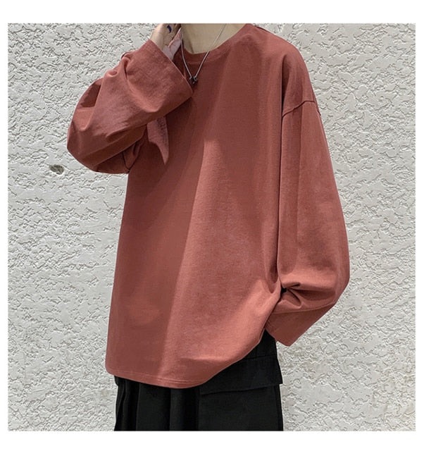 Oversized long-sleeved shirt