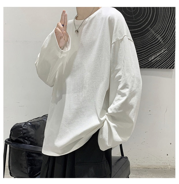 Oversized long-sleeved shirt