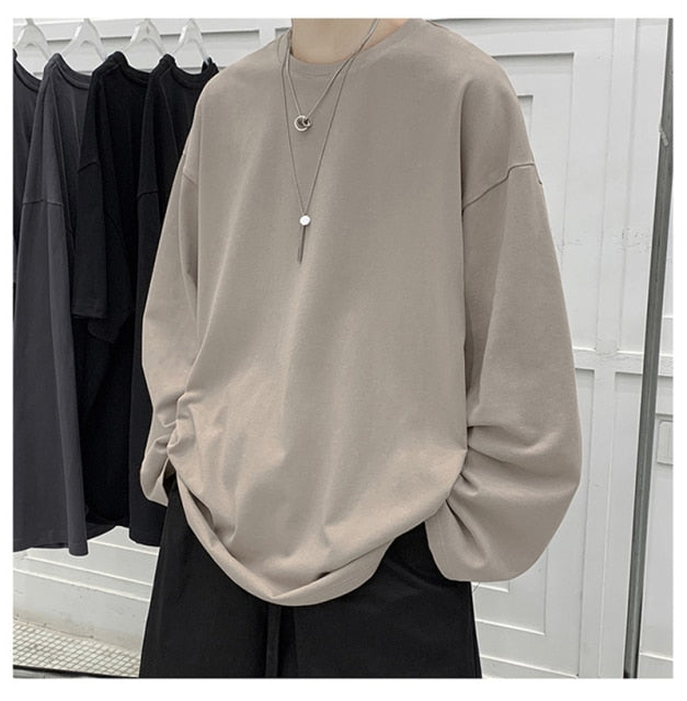 Oversized long-sleeved shirt