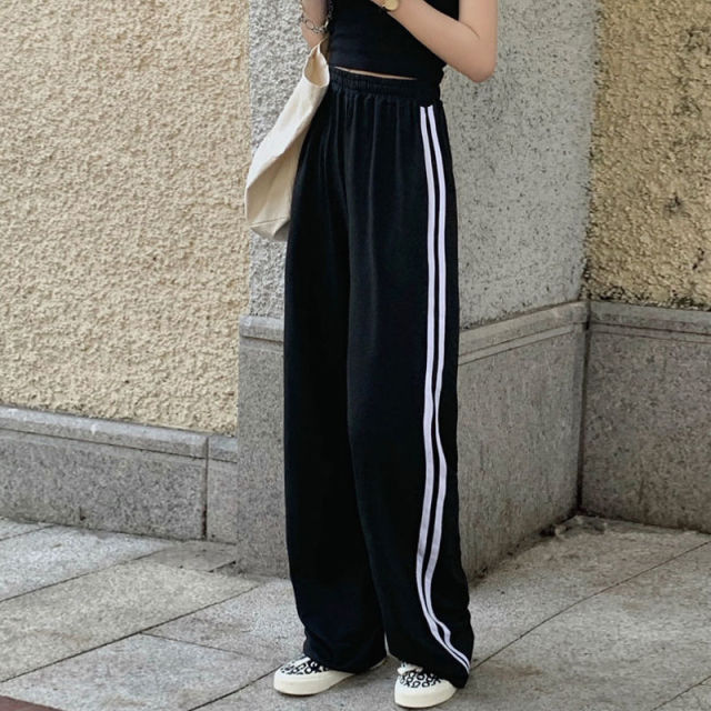 Sweatpants with stripes